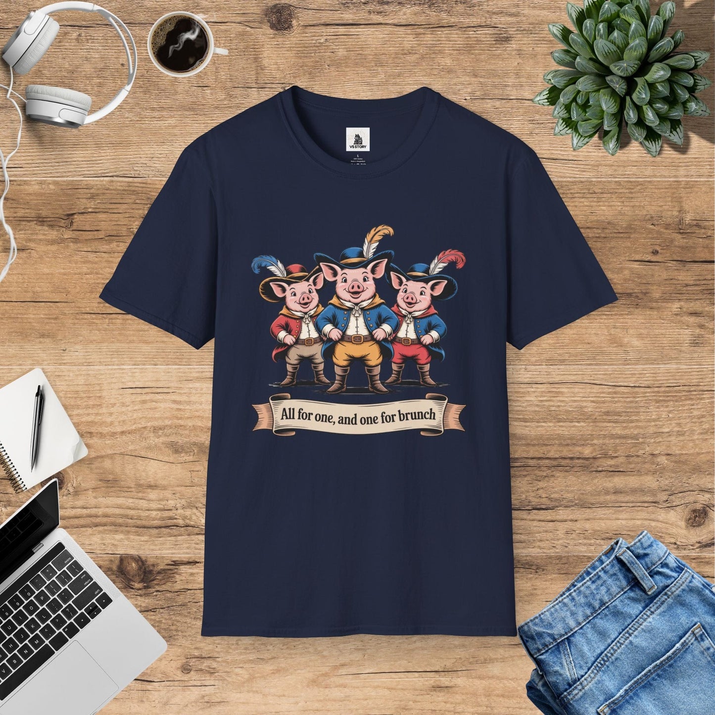 The Three Musketeers - Brotherhood & Adventure Pigs T-Shirt