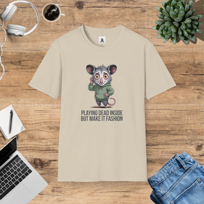 Pepper The Anxious Possum - Playing Dead Inside T-Shirt