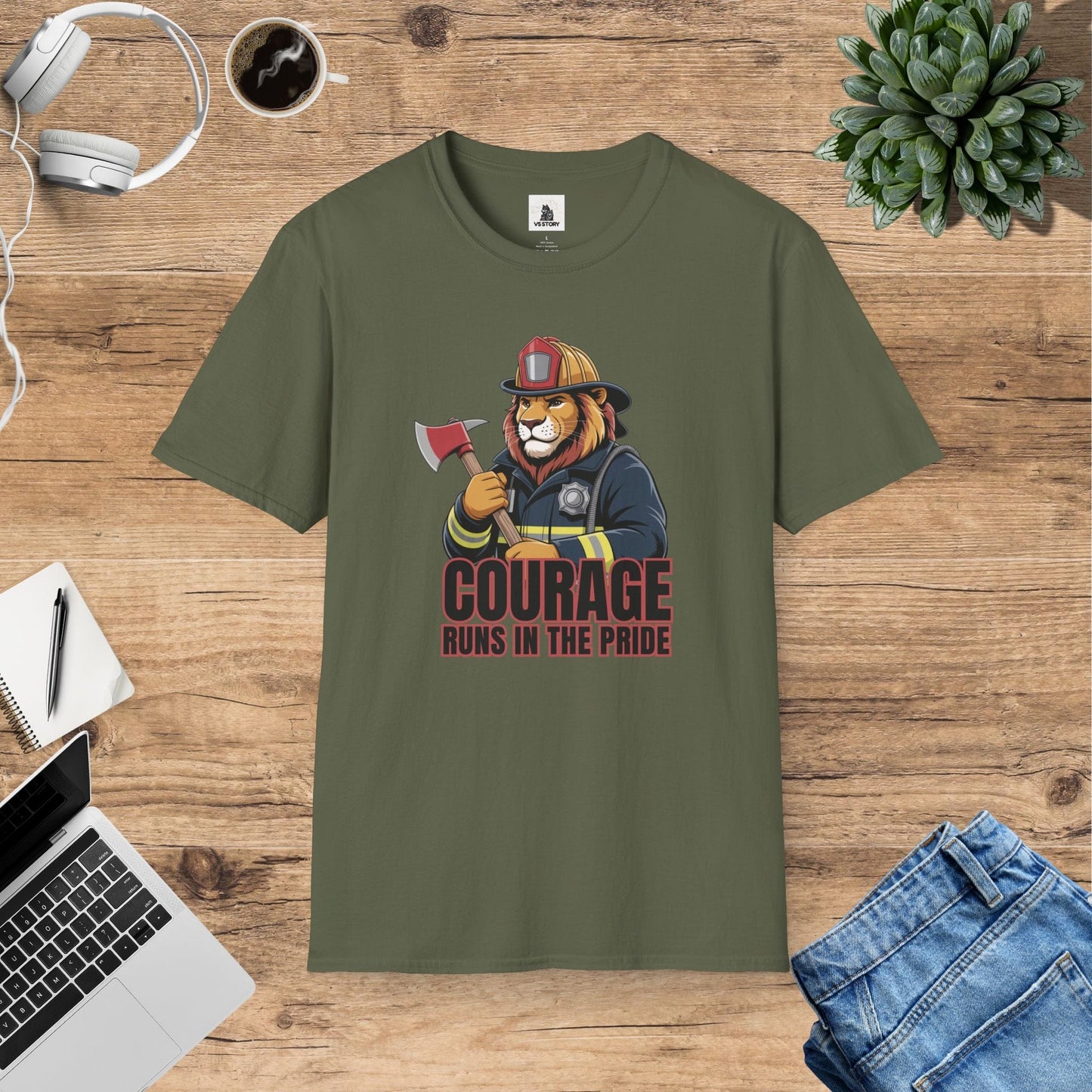 Leo The Firefighter Lion T-Shirt