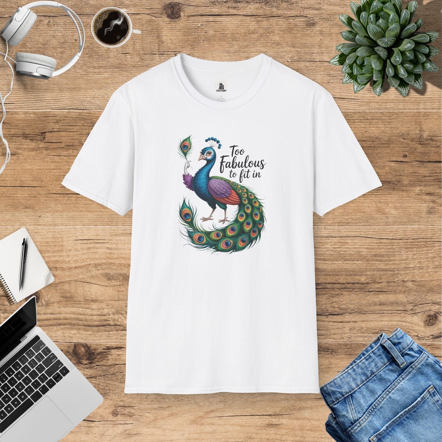 Penelope the Peacock - Too Fabulous To Fit In T-Shirt