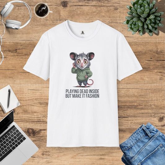 Pepper The Anxious Possum - Playing Dead Inside T-Shirt