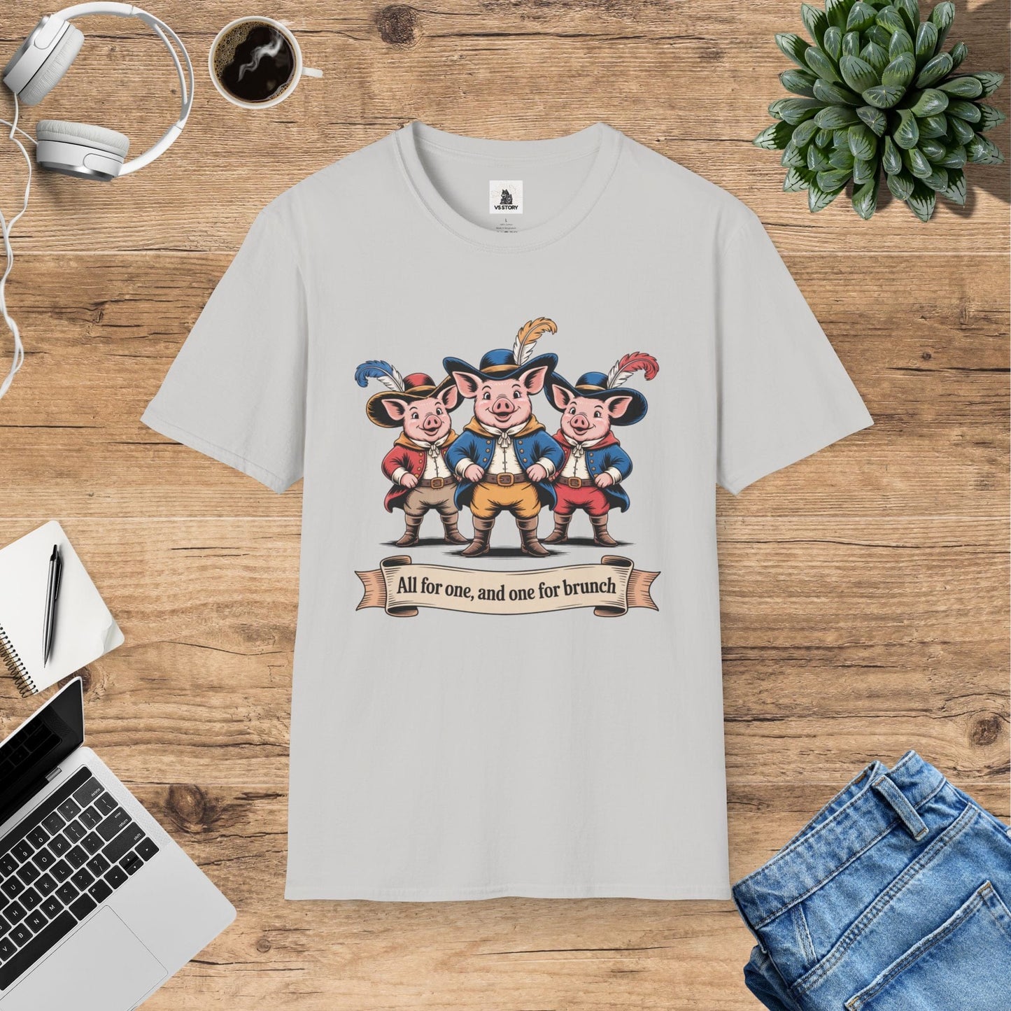The Three Musketeers - Brotherhood & Adventure Pigs T-Shirt