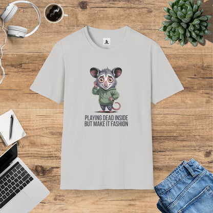 Pepper The Anxious Possum - Playing Dead Inside T-Shirt