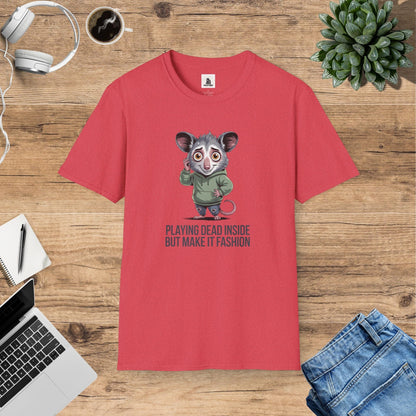 Pepper The Anxious Possum - Playing Dead Inside T-Shirt