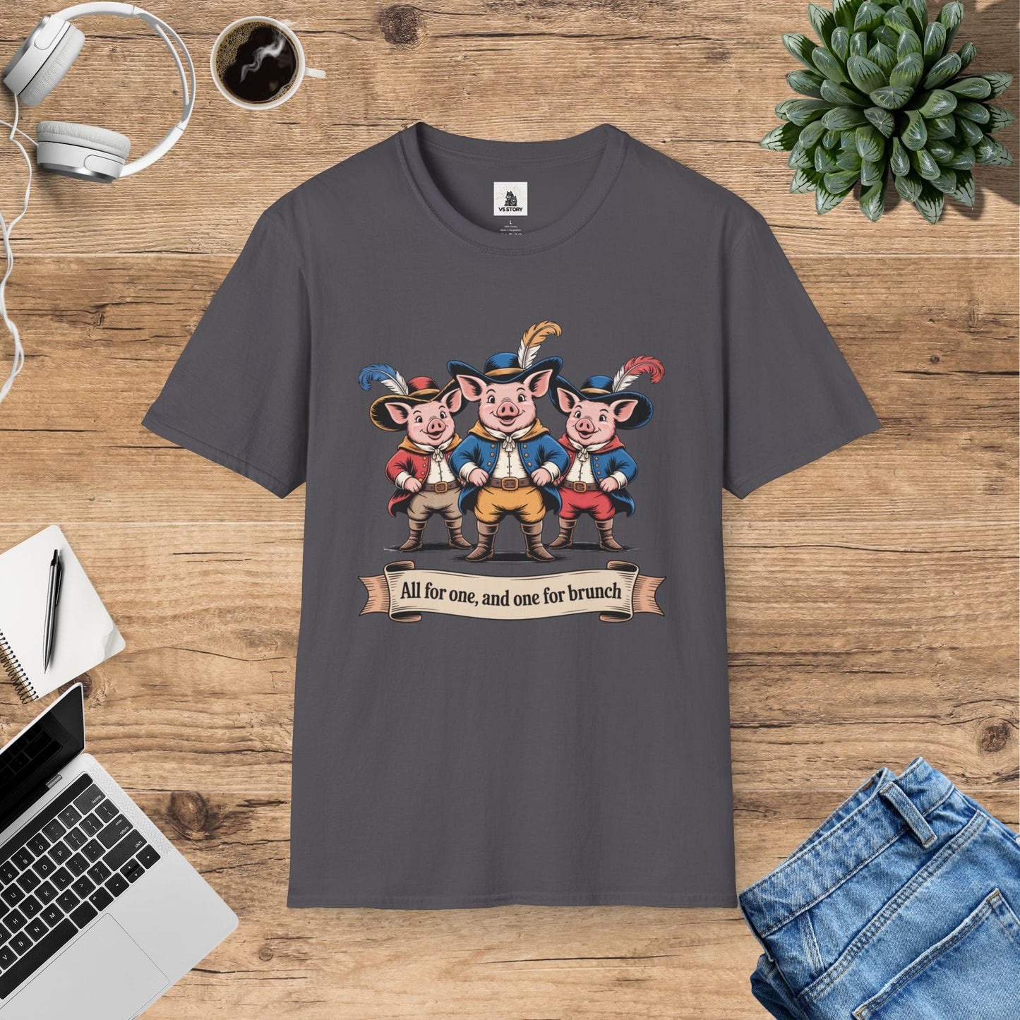The Three Musketeers - Brotherhood & Adventure Pigs T-Shirt