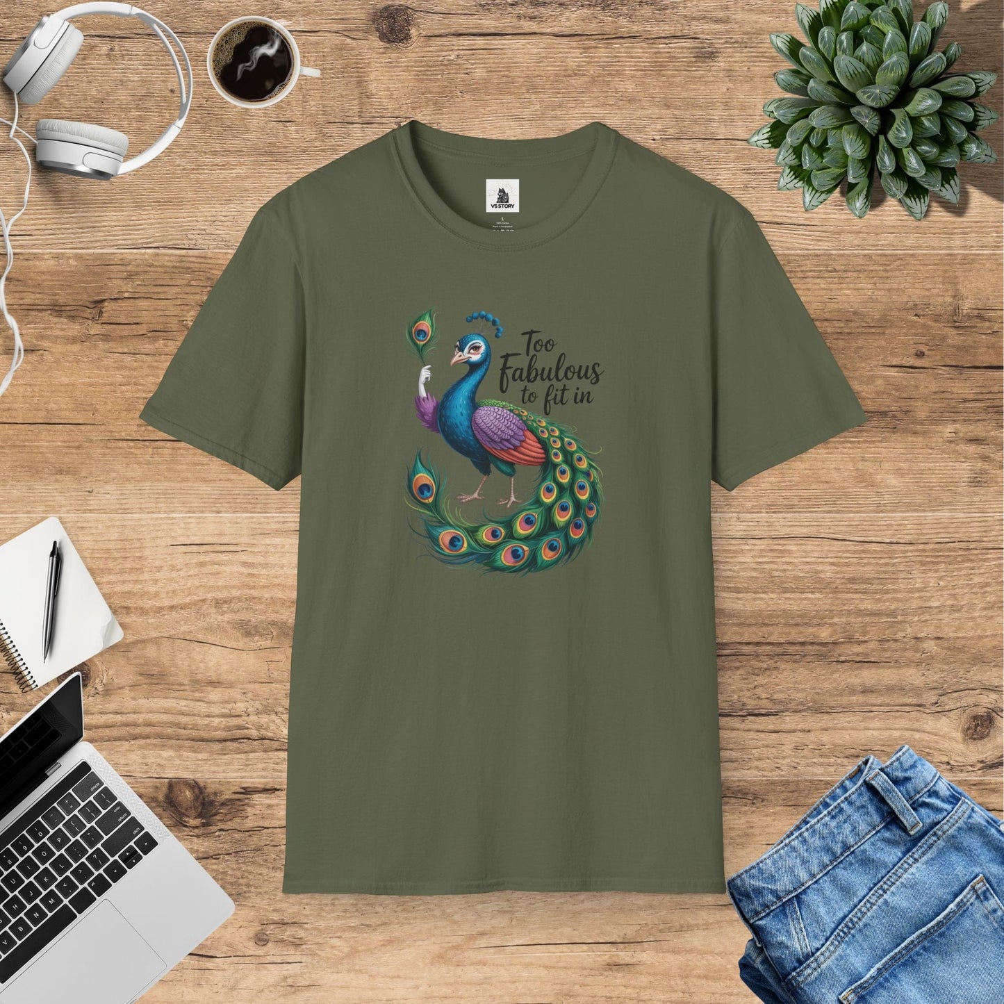 Penelope the Peacock - Too Fabulous To Fit In T-Shirt