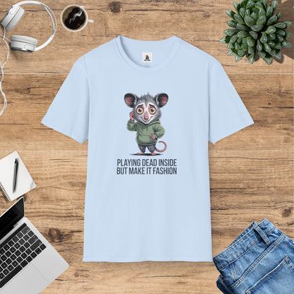Pepper The Anxious Possum - Playing Dead Inside T-Shirt